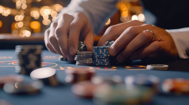 Live blackjack table on mobile phone screen