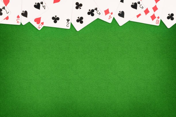 Texas Hold'em table layout with community cards and dealer position
